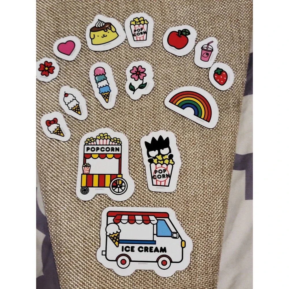 Lot of 15 Sanrio Fridge Magnets Food Popcorn Ice Cream Badtz-Maru